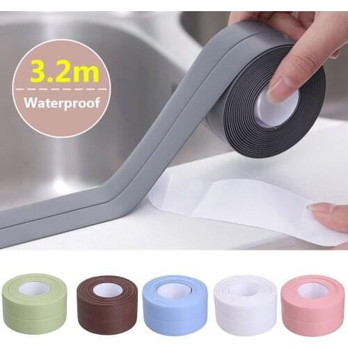 New Tapes For Bathroom Shower Sink Bath Sealing Strip Tape White PVC Self adhesive Waterproof Wall Sticker for Bathroom PVC Tape