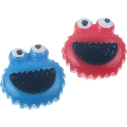 LF 20Pcs Mixed 23x23mm Frog Head Resin Cabochon Flatback Decoration Crafts Cute Embellishments For Scrapbooking Diy Accessories