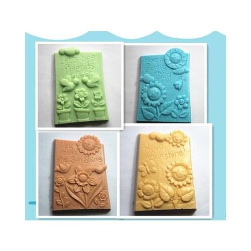 Handmade Soap Silicone Mold Animal Candle Molds Polymer Clay flower and bee,4 pcs/set