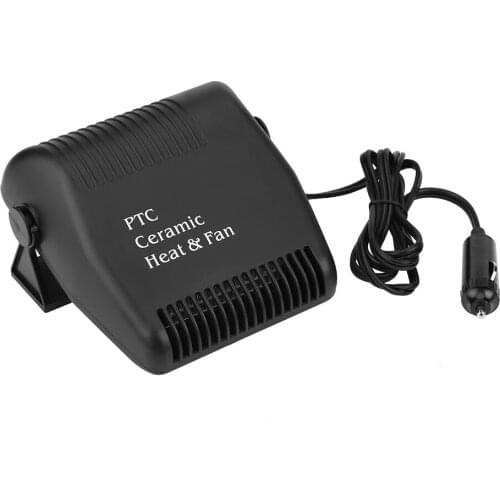 12V 150W Portable Car Ceramic Heating Windshield Defroster Demister 2 in 1 Cooling Fan Heater 180 degree rotary base