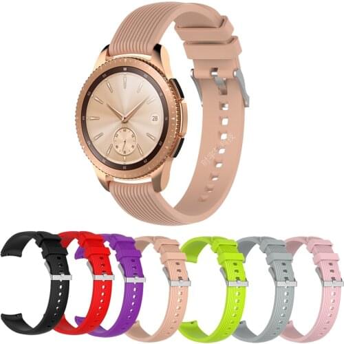 20mm Silicone Strap For Samsung Galaxy 42mm Active 2 3 40mm 44mm 41mm Gear S2 Sport Band For Amazfit bip GTS GTR 42 watch strap