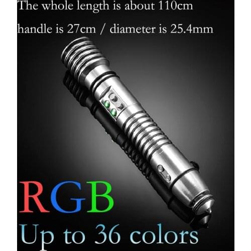 Handle Rgb / 36 Color / 2.5 Chip Pixel Edge Laser Sword Cos Outdoor Toys Metal Collection Lightsaber Mutable Gravity Sword