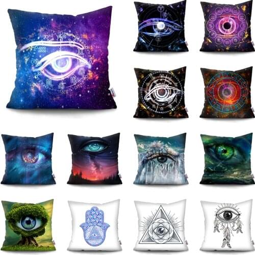 Evil eye cushion cover Fantasy Home Decoration Pillowcase sofa decorative pillow Double-sided printing cushion covers Funda Coji