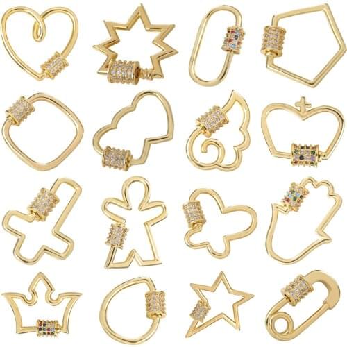 DIY Jewelry Making Metal Screw Clasps Accessories For Bracelets Necklace Luxury Hanging Chains Pendant Jewelry