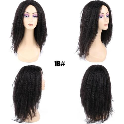Sissis Synthetic Kinky Straight Wig And Afro Kinky Curly Wigs For Women Ombre Synthetic Heat Resistant Hair Black/Brown/Purple