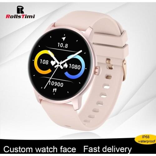 Rollstimi Women Smart Watch Weather Forecast Activity Tracker Heart Rate Monitor Sports Ladie Smartwristband Men For Android IOS