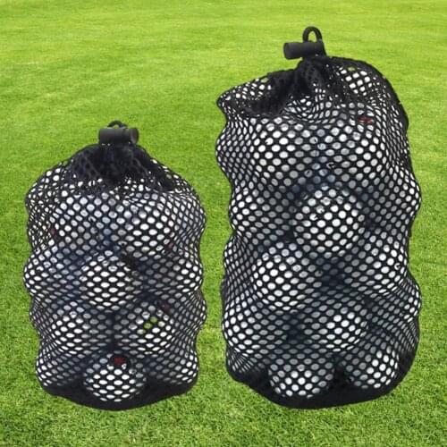 Sports Mesh Net Bag Nylon Mesh Golf Bag Golf Hold Up 32/56 Ball Carrying Drawstring Pouch Golf Ball Storage Bag Golf Accessory