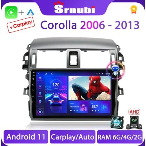 Srnubi Android 10 Car Radio Multimedia Player for Toyota Corolla E140/150 2007 2008 2009 2010 2011 2012 2013 2014 2015 2 Din DVD