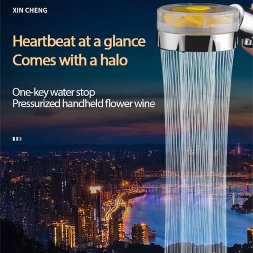 Three-speed Switch Hand-held High Pressure Shower Head 360 Rotated Rainfall Massage Bathing Spray Nozzle Bathroom Accessories