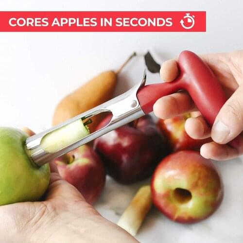 Newness Premium Apple Corer Remover Stainless Steel Apple Pineapple Pear Core Remover Cupcake Corer Kitchen Gadgets