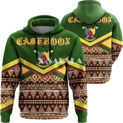Love Country Cameroon 3D Print Spring Autumn Hoodie Man Women Harajuku Outwear Zipper Pullover Sweatshirt Casual Unisex-1