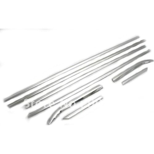 High Quality Chrome Side Lower Edge Window Trim for Ford Focus MK3 Sedan 12-13 Free Shipping