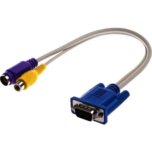 Top quality TV-out VGA to S-Video/RCA Cable Adapter