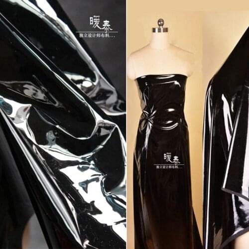 0.2mm TPU Fabric Black PVC Plastic Film DIY Waterproof Clothes Coat Raincoat Windbreaker Crystal Bags Decor Designer Fabric