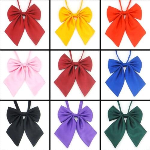 1Piece Classic Japanese School Girls JK Uniform Bow Tie Cute Pure Colors Lolita Necktie 9 Colors Cosplay
