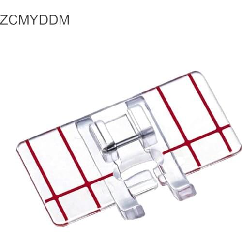 ZCMYDDM 1PC Plastic Border Guide Presser Foot Parallel Stitch Sewing Foot for Low Shank Snap-On Sewing Machine DIY Sewing Tools