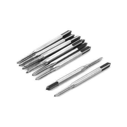35mm Long M1.7 HSS 3 Flutes Machine Screw Thread Plug Tap Drilling Tool 10pcs