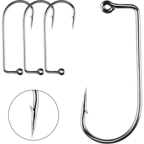 100pcs Fishing Hook With Eyes Circle Ring 6#-5/0# High Carbon Steel Barbed Fishhook Jig Hook Carp Fishing Lure Worm Hook Japan