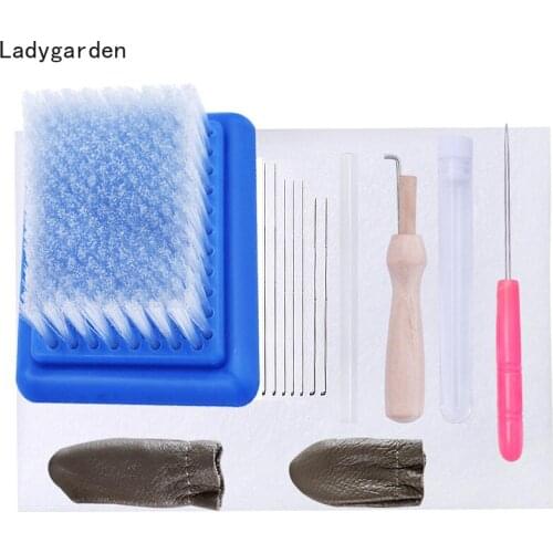 14PCS Felting Needle Mat Wool Felt Background Brush Embroidery Sewing Crafts Felting Needle Felted Wool Rug Brush Felt DIY Craft