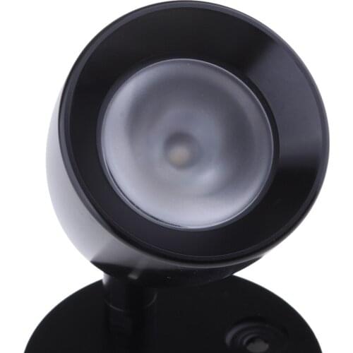 2x Marine Boat 12V LED Spotlight, Wall Mount Interior Reading Chart Light for Rv, Caravan (3W, Black)