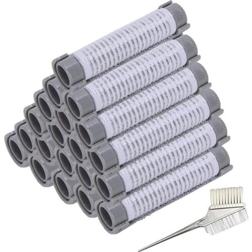 20PCS Perm Bars Hair Hairdresser Styling Tools Plush Lock Hair Designs Hair Rollers Great Gift for Women and Girls