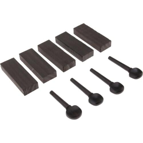 5pcs Ebony Violin Tuning Peg Material For Violin Fiddle Replacement DIY