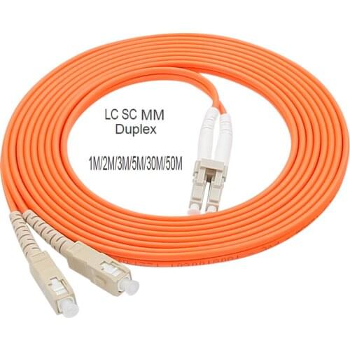 5PCS/lot LC/UPC-SC/UPC Fiber Optic Patch Cord 1M 2M 3M 5M Duplex Multimode Cable LC-SC Optical Fiber Jumper