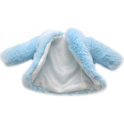 29cm Baby Dolls Accessories Clothes Toys Red Pink Rice Bunny Jackets Fur For Kids Gifts Gift plush Girls Coat clothes Plush