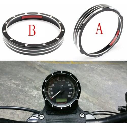 Black Billet Aluminum Speedometer Trim Bezel Fit For Harley Sporster 883 1200 XL Dyna Street Bob Low Rider
