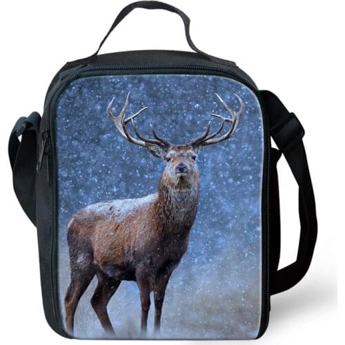 HaoYun Children Insulated Lunch Bags Fantasy Deer Pattern Toddler Boys Girls Waterproof Lunch Box Students Picnic Container
