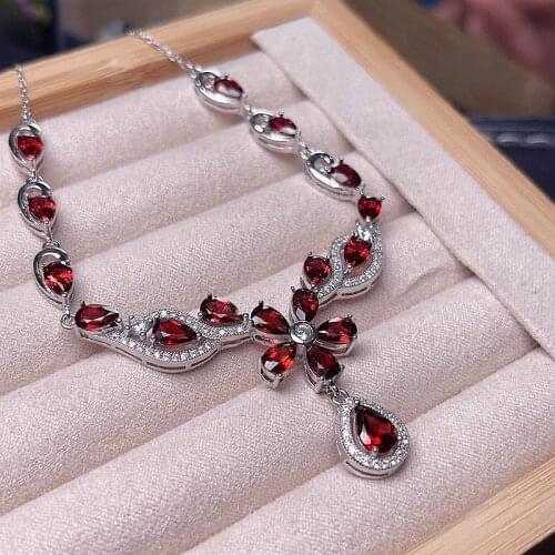 The same brand is designed for the 925 Silver Garnet Necklace. The customers are interested in the technology