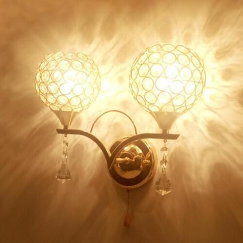 European led crystal wall lamp bed hotel engineering living room home lighting led wall lamp lighting fixture led home wall led