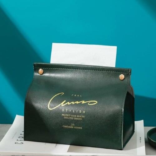Leather tissue box pumping box napkin holder for paper napkins facial tissue box car tissue box toilet paper holder