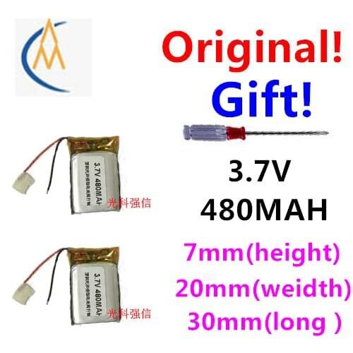 Buy 1 get 1 free 3.7V polymer lithium battery 702030 480mah MP3 walkie talkie Bluetooth speaker module with protection board