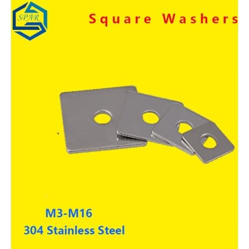 Square Washers Square Gasket Square Flat Pad Curtain Wall with Square Pad Square Washers Flat Gasket Pad 304 Stainless Steel GB