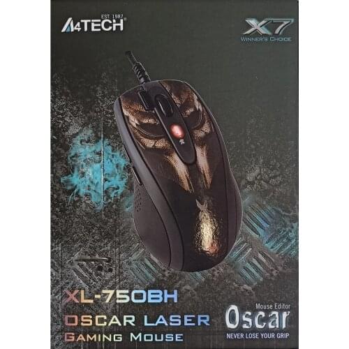 A4 Tech XL-750BH Bronze Laser Gaming Mouse 7 Buttons and Single Scroll 3600 DPI 64K Internal Memory Free Shipping from Turkey