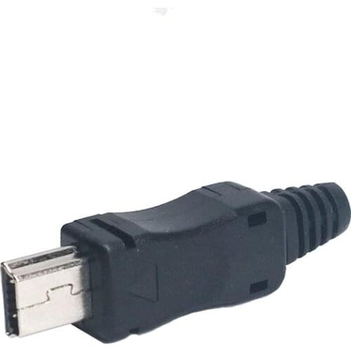 20 pcs/lot Mini USB Male 5p With Sheath Connectors Plastic Shell USB Connector Jack Tail Plug Mini Sockect Terminals mp3/4/5