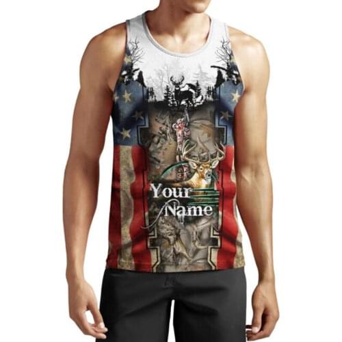 Fashion summer mens vest deer hunting camouflage 3D full print vest unisex Harajuku casual vest