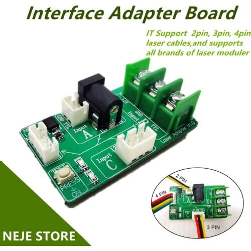 NEJE Laser Module Interface Adapter Board Connector for Laser Cutting Engraving Machine 4pin/3pin/2pin