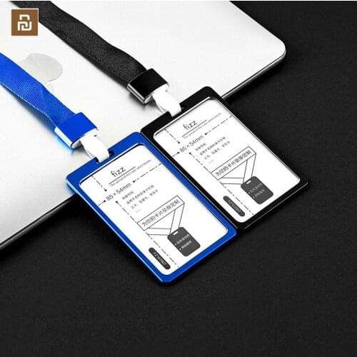 New Youpin Fizz Aluminum Alloy Card Holder Work Card Access Card Bus Card Holder Badge Vertical Lanyard Badge Protector