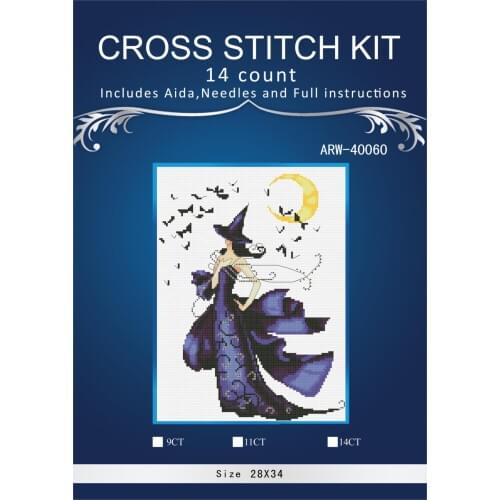 Oneroom Halloween Angel Embroidery Needlework Crafts 14CT Unprinted DMC DIY Quality Cross Stitch Kits Handmade Arts Decor