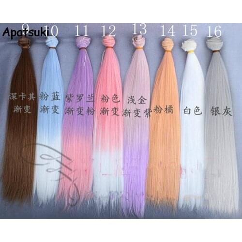 35*100cm Doll Accessories Long Striaght Hair For Monster High Doll Wig Multi-color For 1/3 1/4 DIY BJD Doll Wig