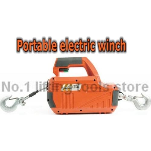 Portable Electric Winch With Wireless Remote Control For Constrution 250kg Cable 8 meter Electric Winches Hoist