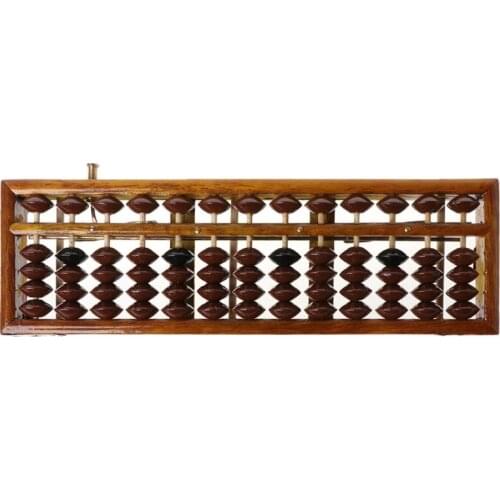 Portable Chinese 13 Digits Column Abacus Arithmetic Soroban Calculating Counting Math Learning Tool School Office Use