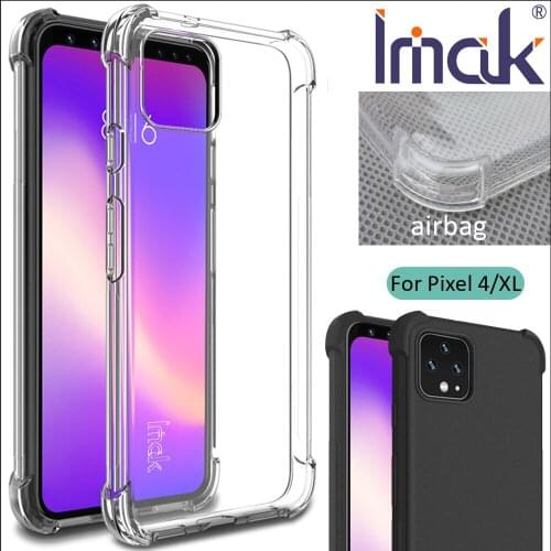 IMAK Airbag Case For Google Pixel 4 XL Drop resistance Soft TPU Silicone Clear Transparent Cover