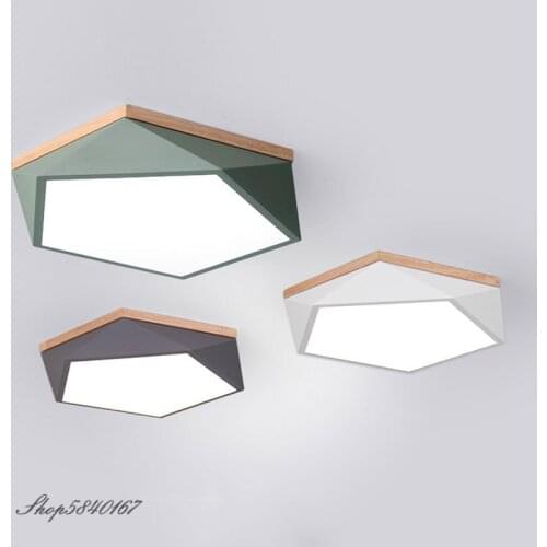 Nordic Modern Ceiling Hanging Lamp Polygon Ceiling Lighting Kitchen LED Crystal Fixture Living Room Stair Lighting Bathroom Lamp