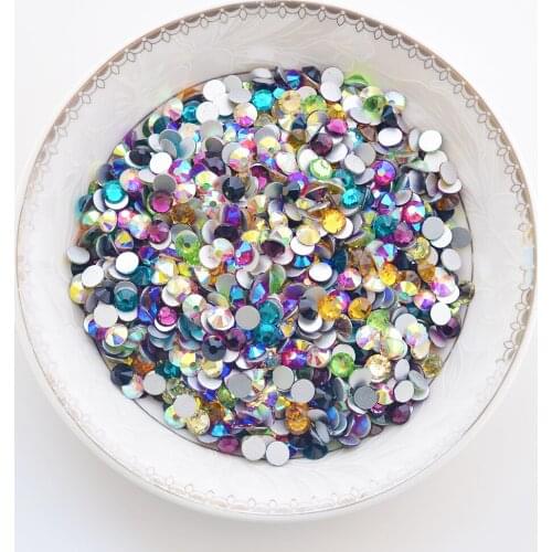 1000pcs Crystal Rhinestone Mixed Color Stones Flat Back 3D Nail Art Non Hotfix Rhinestones