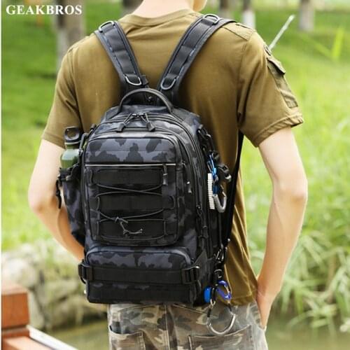 3 Style Fishing Bag Fishing Tackle Backpack Storage Outdoor Waterproof Camping Hunting Climbing Bag Sling Chest Tactical Bag