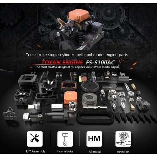 TOYAN Methanol Version FS-S100AC Engine Model Model Airplane Engine Four-stroke Engine Model Parts Version