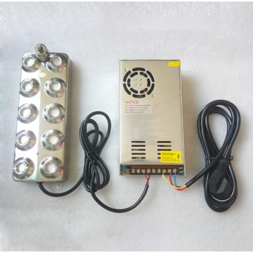 4500ML/H Stainless Steel 10 Head Ultrasonic Industrial humidifier Mist Maker Fogger Greenhouse Aeromist Hydroponics